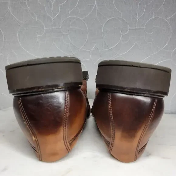 Ecco Vitrus II Loafer Dress Shoe Mens 10 Brown Leather Slip  display picture 2